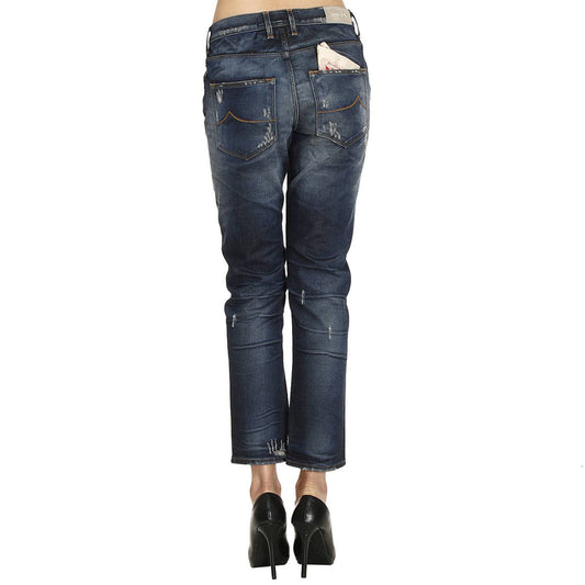 Jacob Cohen Blue Cotton Women Jeans