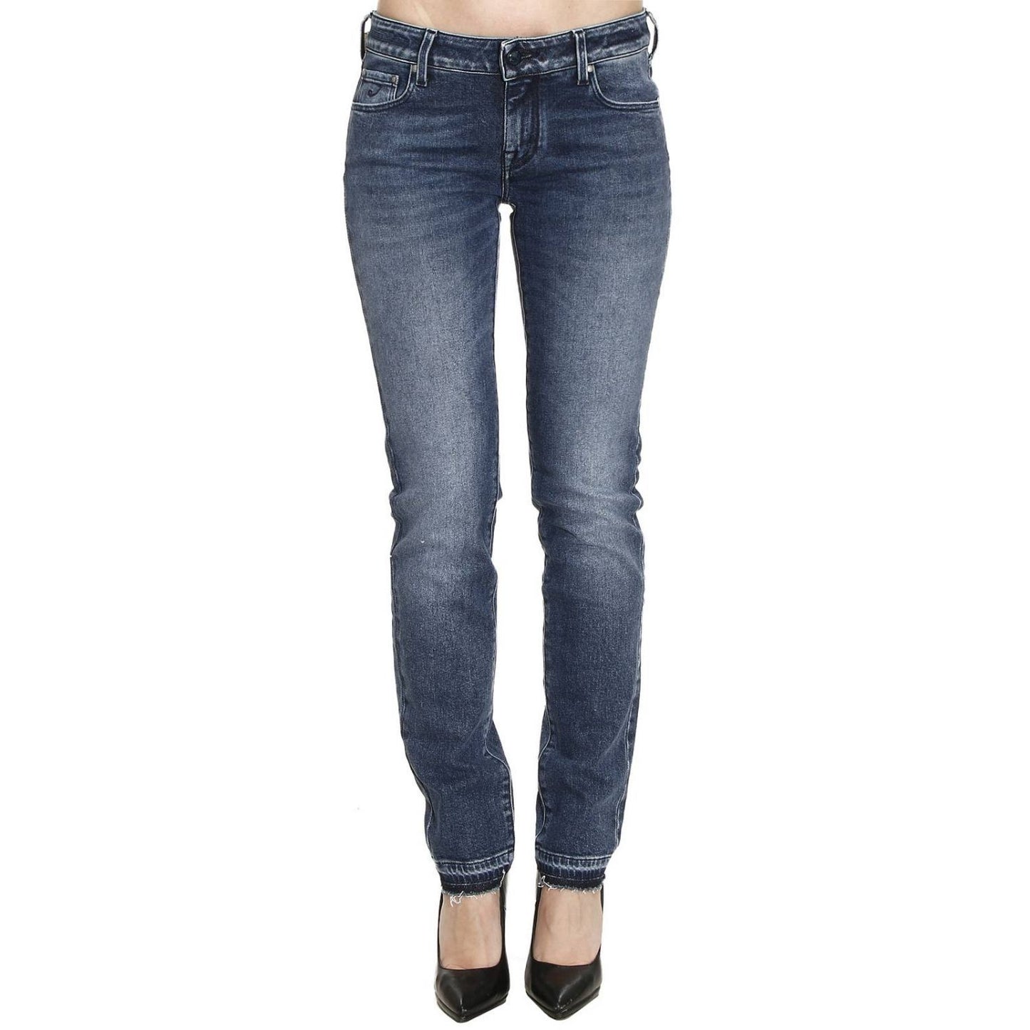 Jacob Cohen Blue Cotton Women Slim-Fit Jean