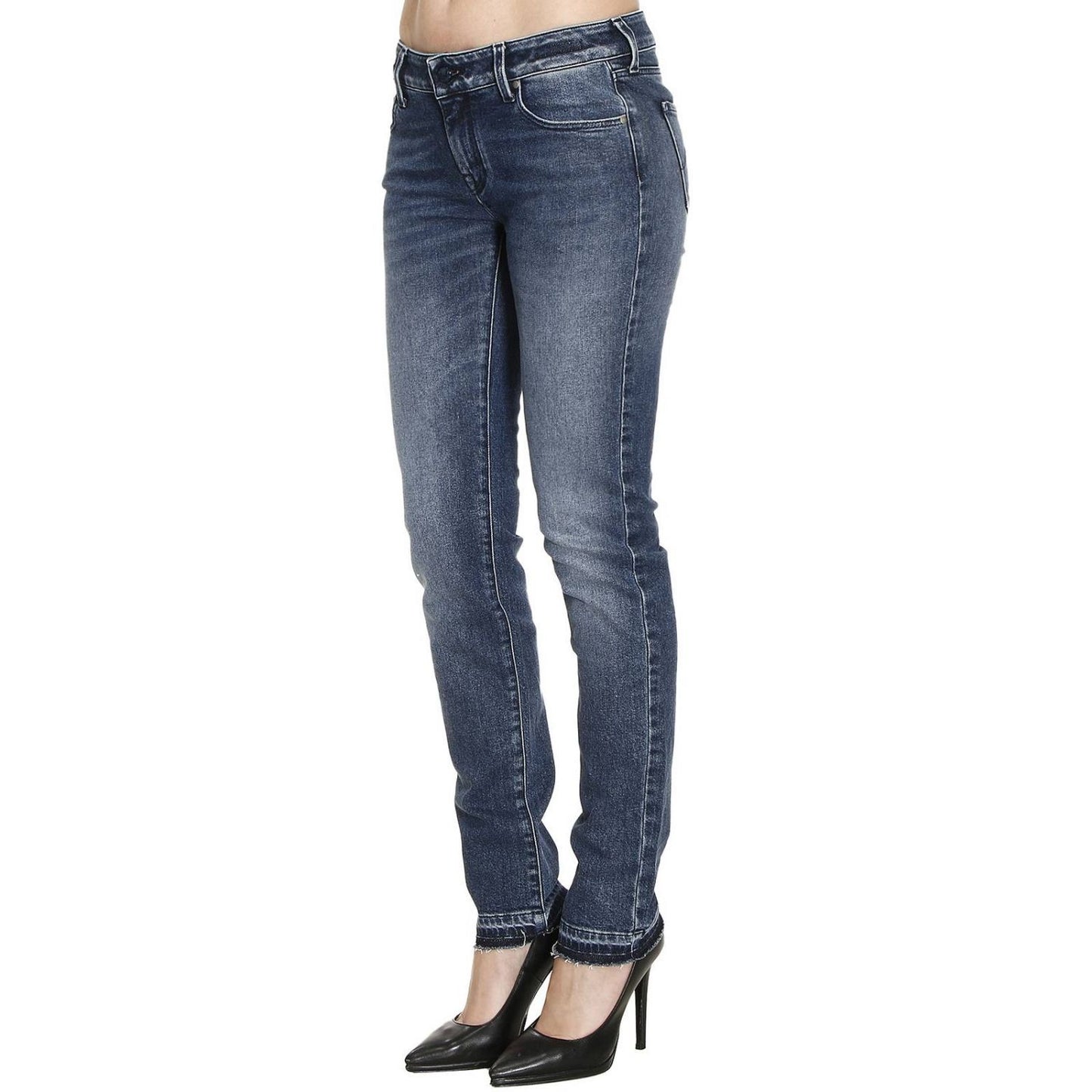 Jacob Cohen Blue Cotton Women Slim-Fit Jean