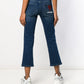 Love Moschino Blue Cotton Women's Cropped Jean