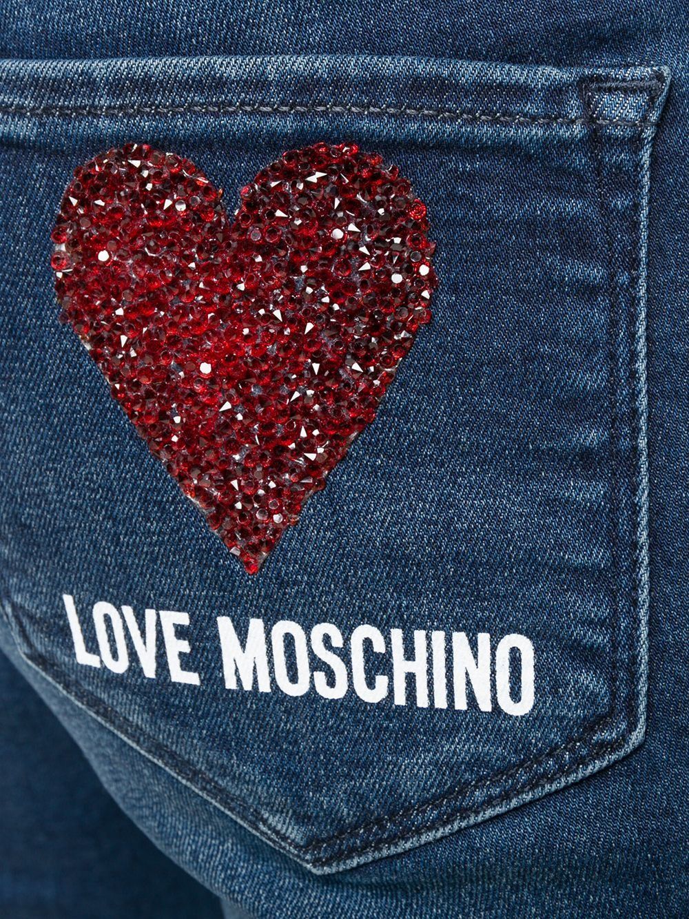 Love Moschino Blue Cotton Women's Cropped Jean