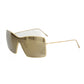 Frankie Morello Gold Metallic Sunglasses for Women