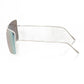 Frankie Morello Silver Metallic Women Sunglass