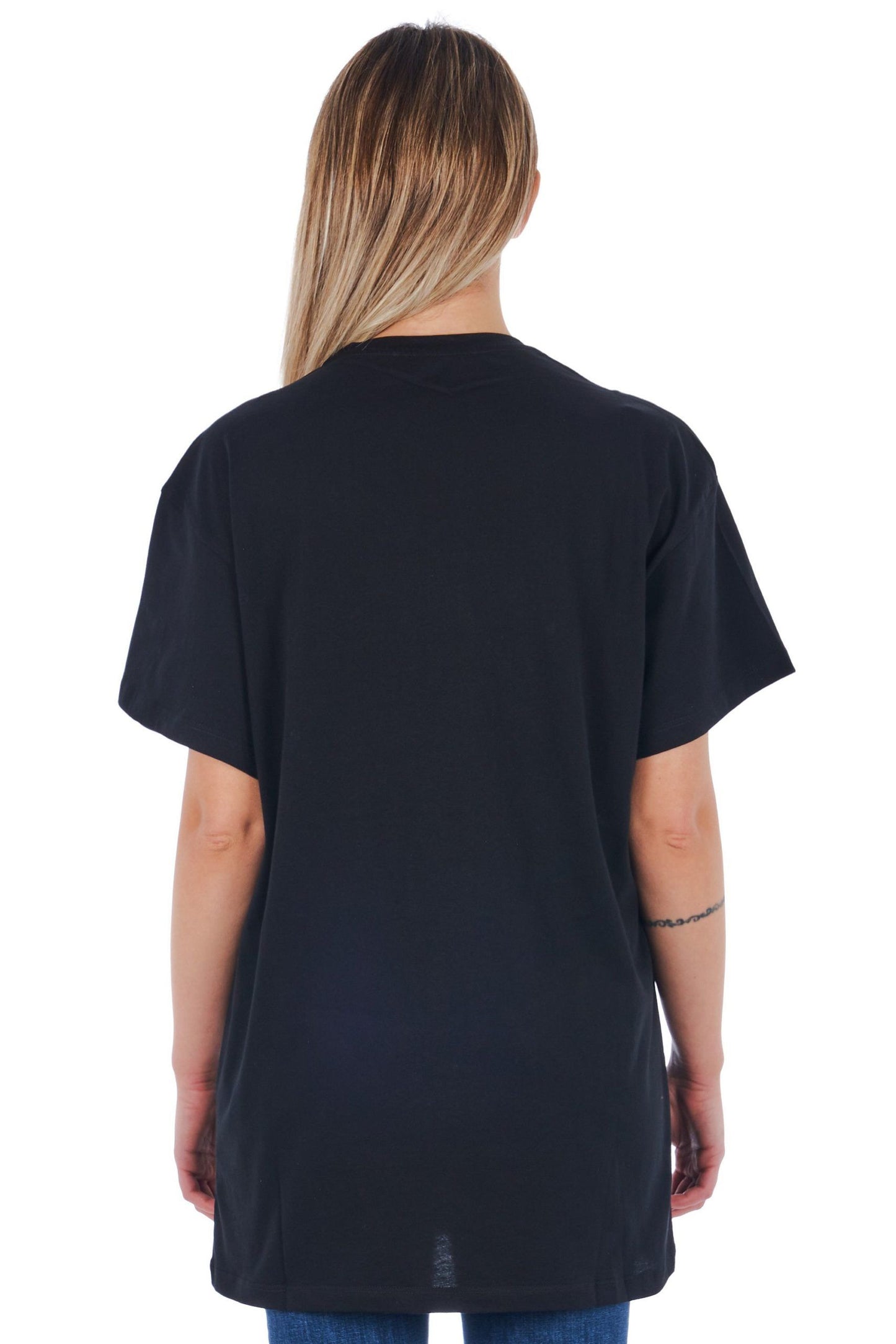 Frankie Morello Black Cotton Women T-Shirt