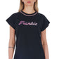 Frankie Morello "Black Cotton Women T-Shirt"