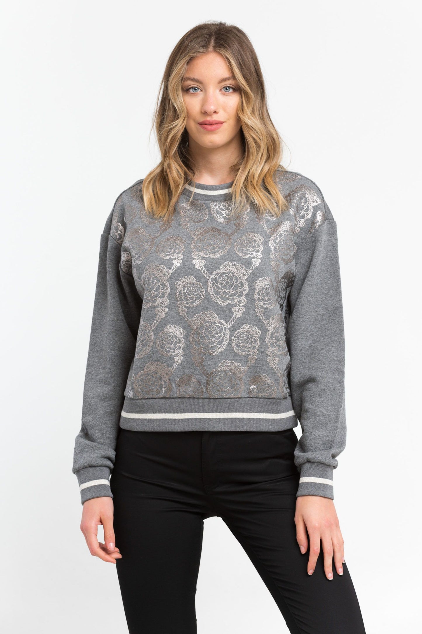 Trussardi Gray Cotton Women Sweater