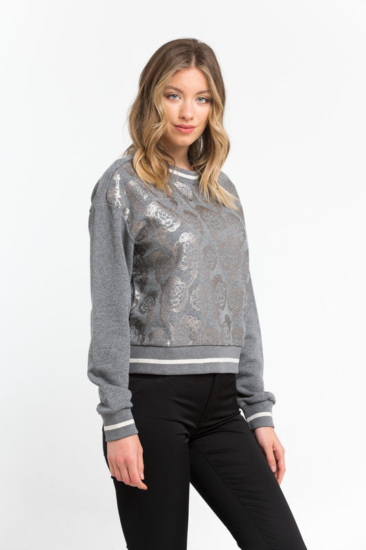 Trussardi Gray Cotton Women Sweater