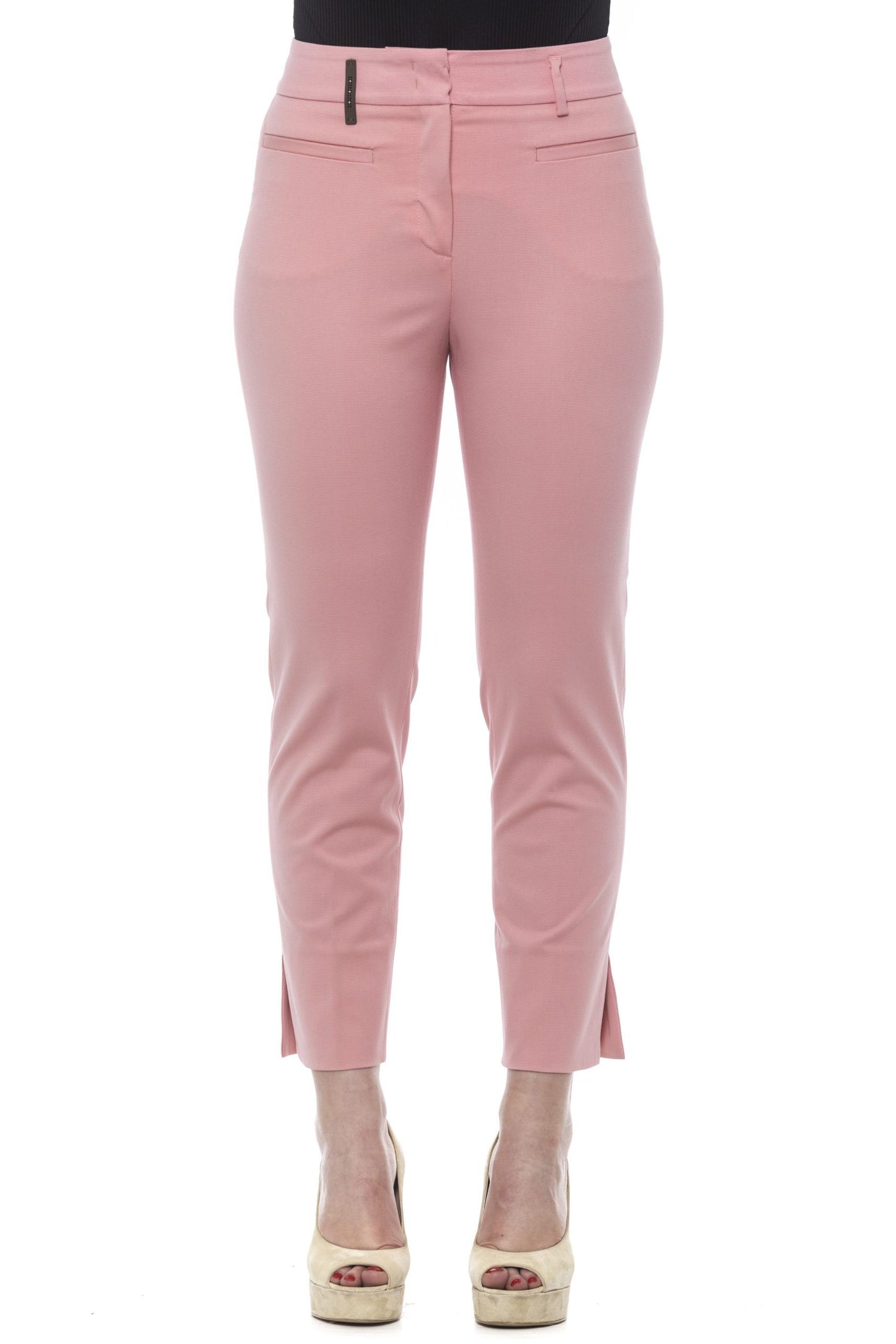 Peserico Pink Cotton Women Trouser