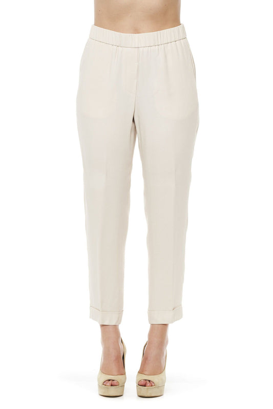 Peserico Beige Acetate Women Pants