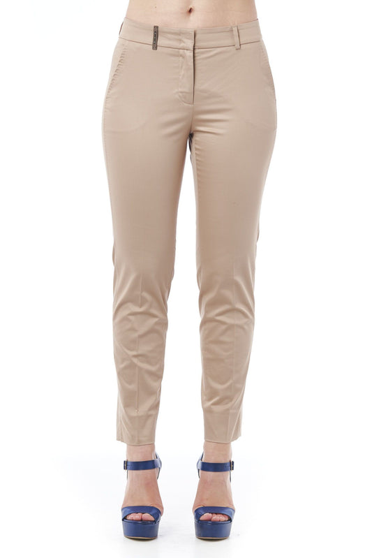 Peserico Beige Cotton Women Pants