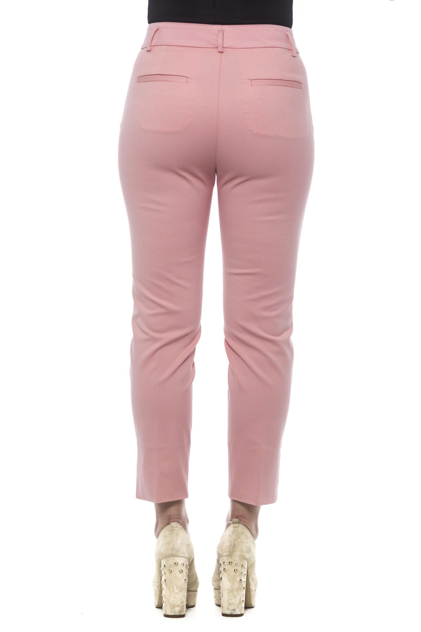 Peserico Pink Cotton Women Trouser