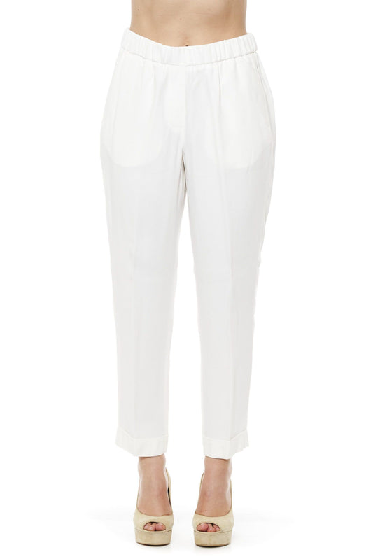 Peserico White Acetate Women Pant