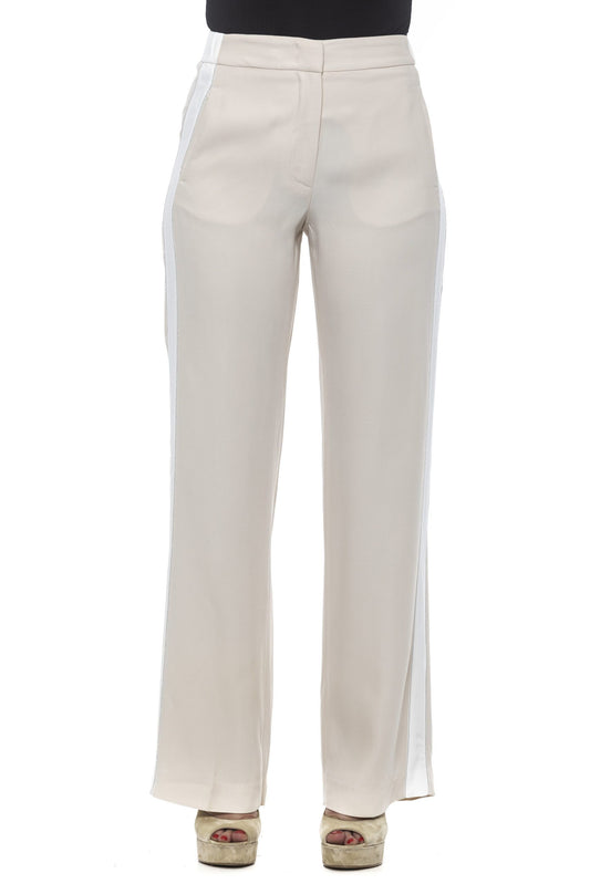 Peserico Beige Acetate Women Palazzo Pants