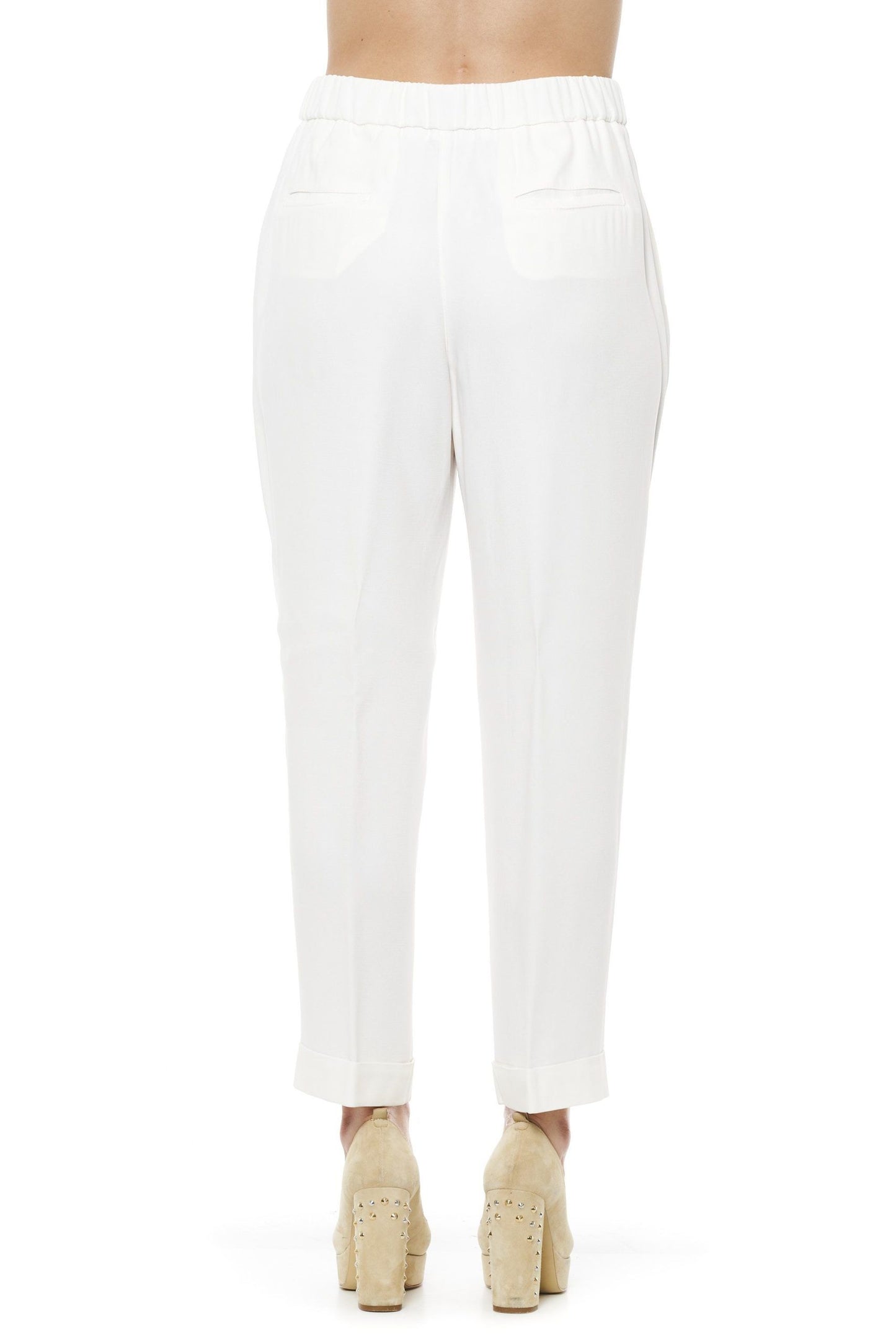 Peserico White Acetate Women Pant