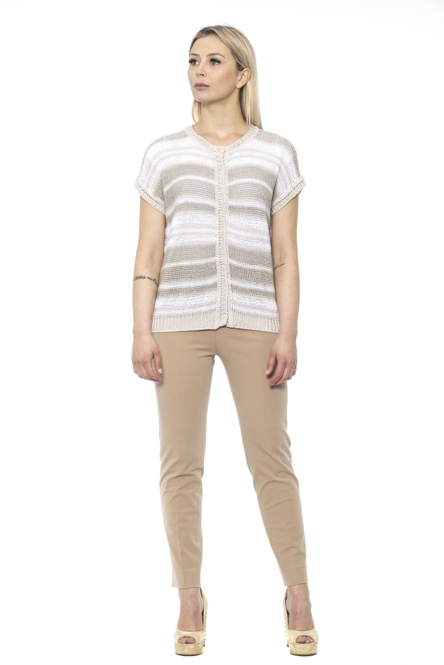 Peserico Beige Cotton Women Pant