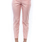 Peserico Pink Cotton Women Ankle Trouser