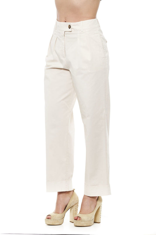 Peserico Beige Cotton Women Palazzo Pants