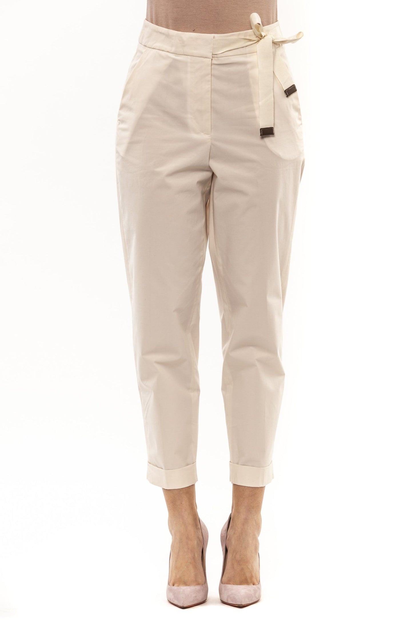 Peserico Beige Cotton Women Pant