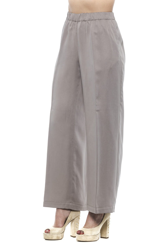 Peserico Beige Tencel Women Palazzo Pant