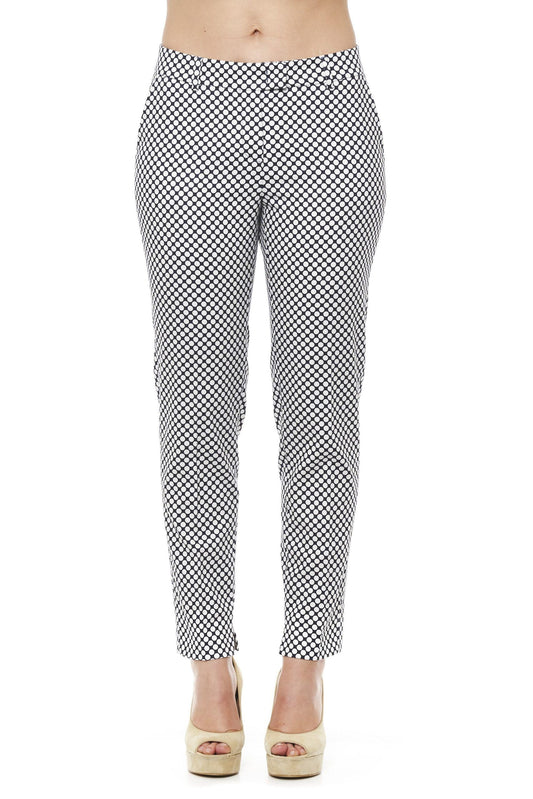 Peserico Blue Cotton Women Pants