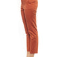 Peserico Orange Cotton Women Trouser