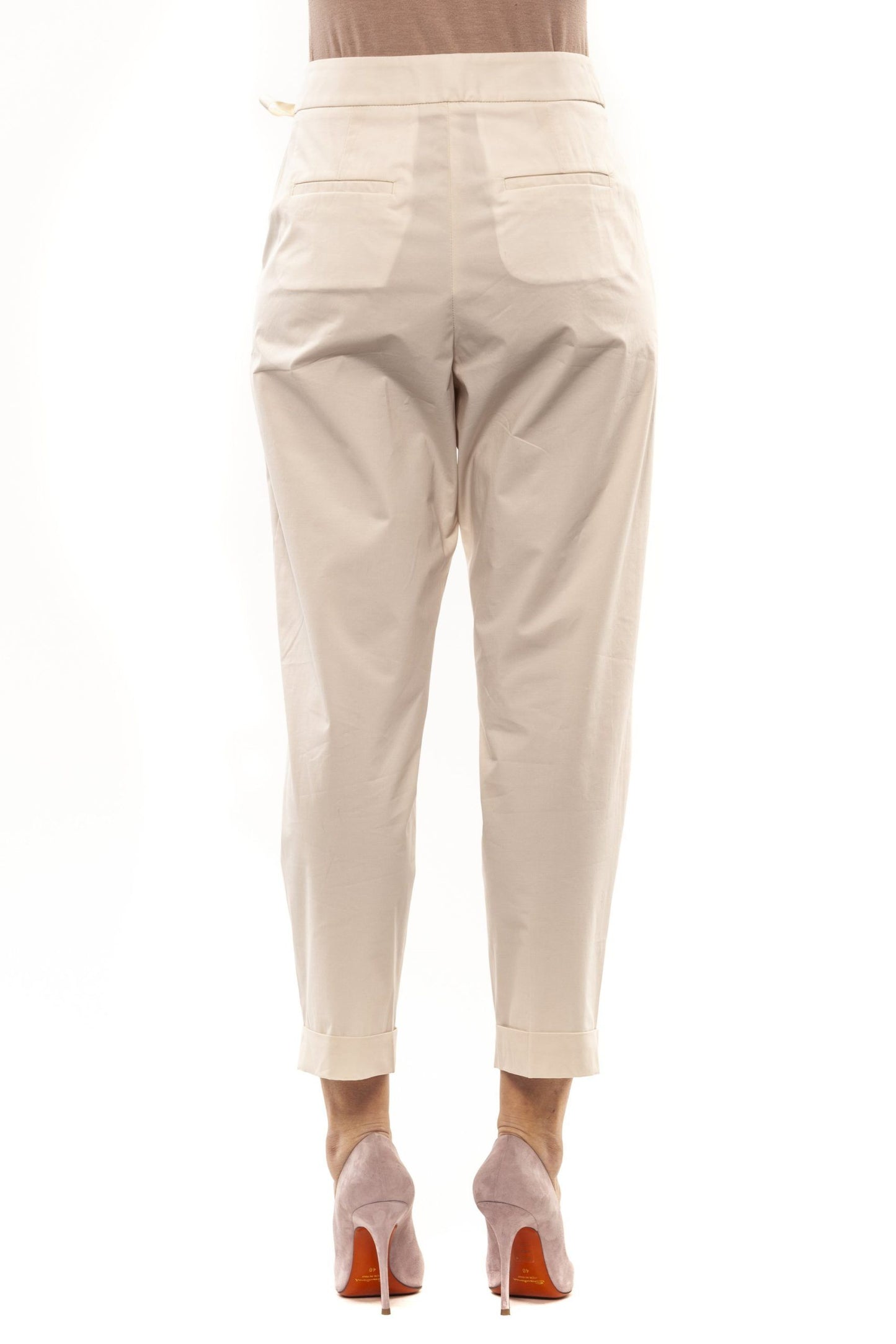 Peserico Beige Cotton Women Pant