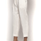 Peserico White Linen Women Trouser