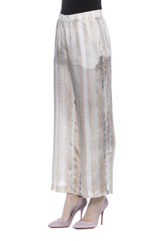 Peserico Beige Viscose Women Palazzo Pants