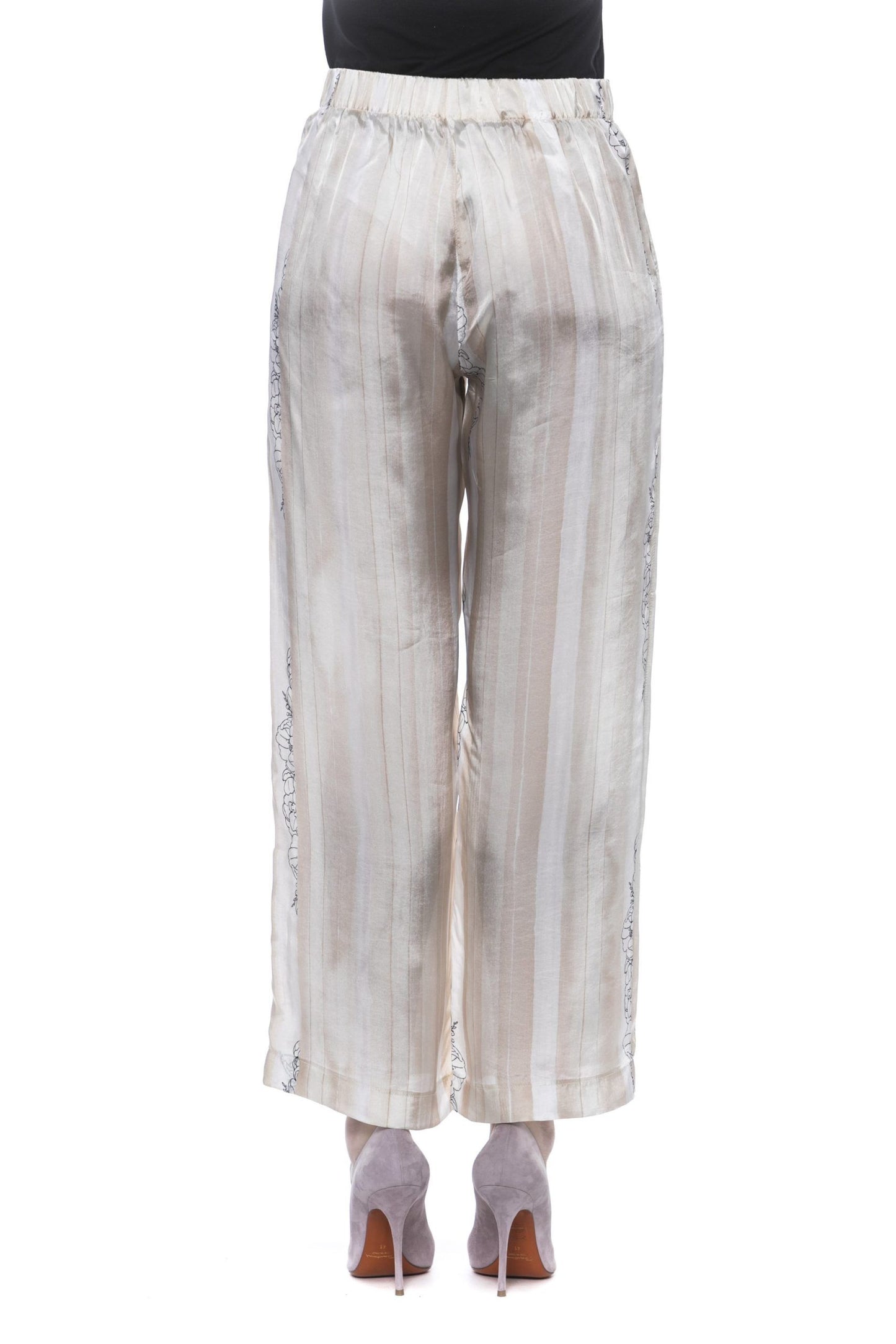 Peserico Beige Viscose Women Palazzo Pants