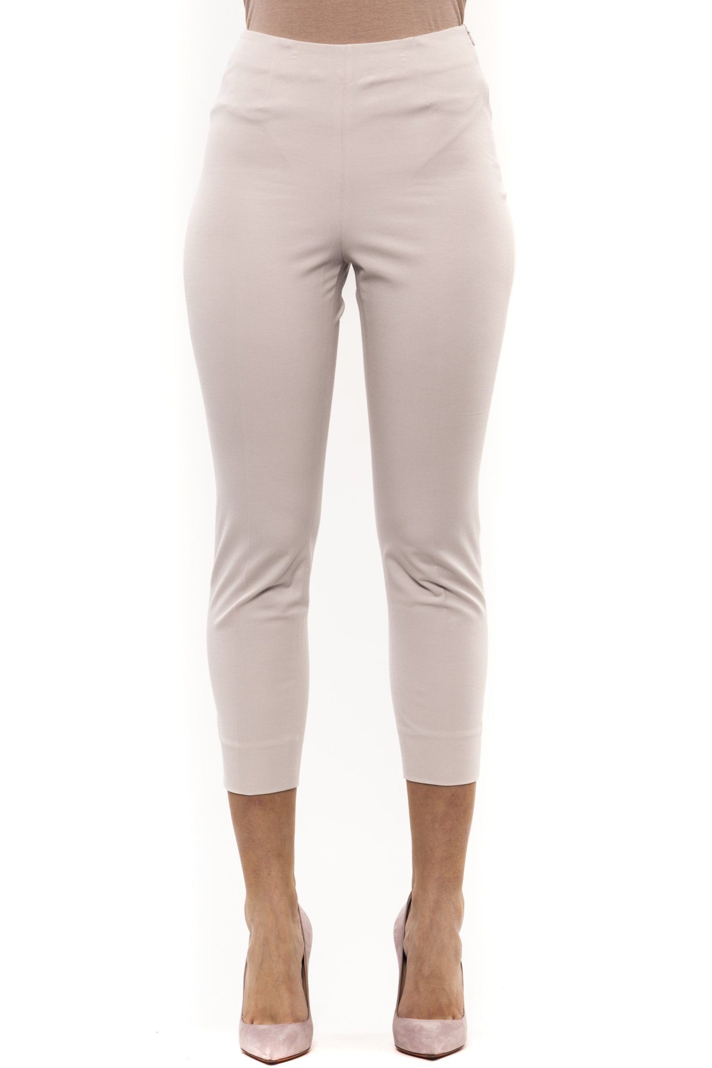 Peserico Beige Cotton Women Ankle Trouser