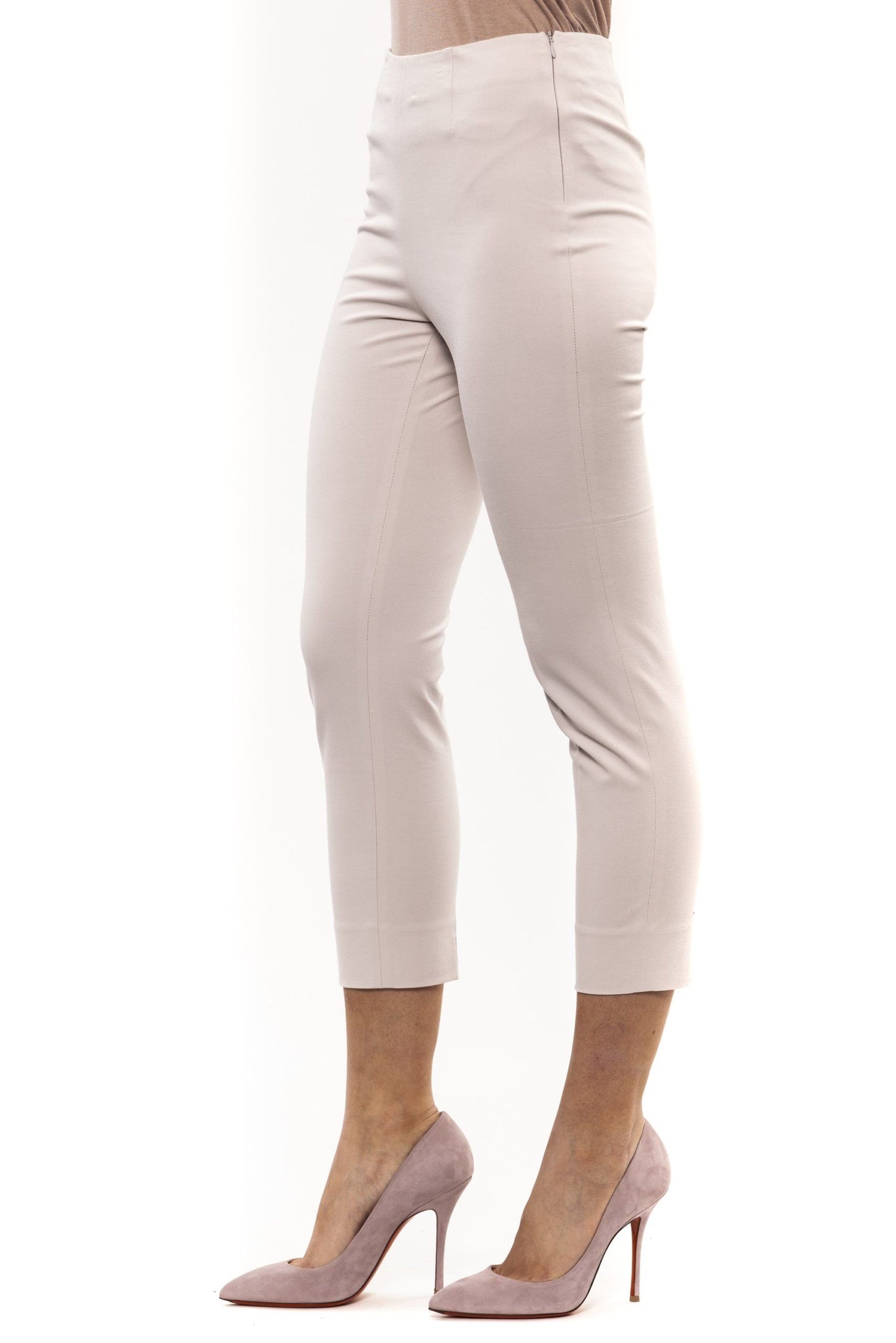 Peserico Beige Cotton Women Ankle Trouser