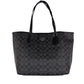 COACH Graphite Black Signature Coated Canvas City Tote Shoulder HandBag