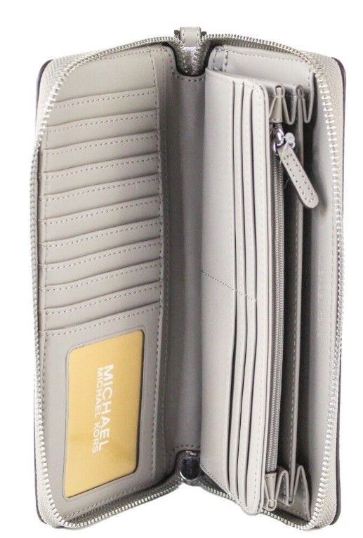 Michael Kors Jet Set Travel Large Optic White Signature Continental Wrist Wallet