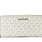 Michael Kors Jet Set Travel Large Vanilla Signature Continental Wristlet Wallet