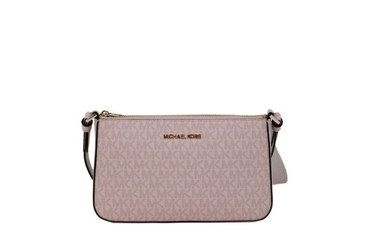 Michael Kors Jet Set Small Powder Blush PVC Crossbody Tech Handbag Purse