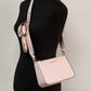 Michael Kors Jet Set Small Powder Blush PVC Crossbody Tech Handbag Purse