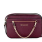 Michael Kors Jet Set Large East West Mulberry Leather Zip Chain Crossbody Bag