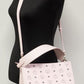 MCM Aren Medium Powder Pink Mixed Visetos Leather Hobo Shoulder Bag Handbag