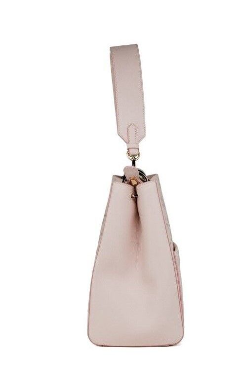 MCM Aren Medium Powder Pink Mixed Visetos Leather Hobo Shoulder Bag Handbag