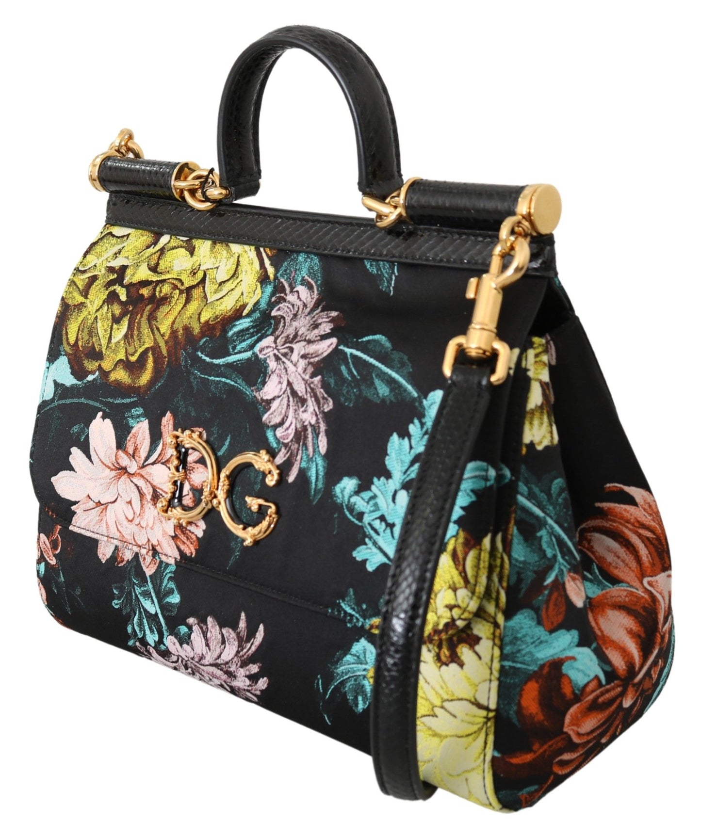 Dolce & Gabbana Elegant Floral Sicily Shoulder Bag