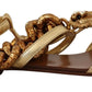 Dolce & Gabbana Chic Gladiator Flats with Heart and Chain Accents