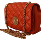 Versace Elegant Red Nappa Leather Crossbody Bag