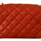 Versace Elegant Red Nappa Leather Crossbody Bag