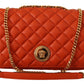 Versace Elegant Red Nappa Leather Shoulder Bag