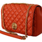 Versace Elegant Red Nappa Leather Shoulder Bag