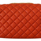 Versace Elegant Red Nappa Leather Shoulder Bag