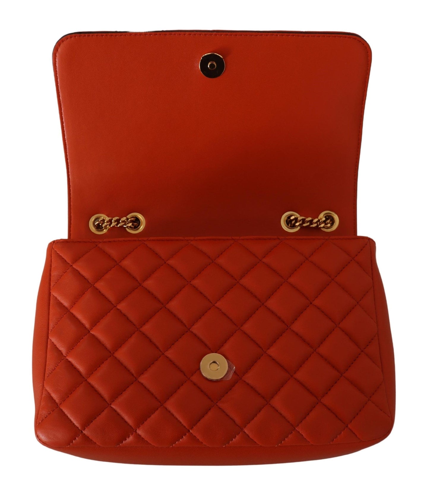 Versace Elegant Red Nappa Leather Shoulder Bag