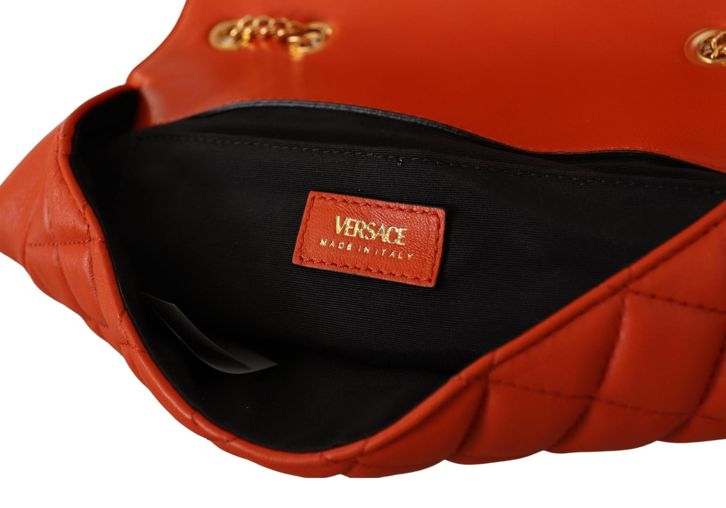 Versace Elegant Red Nappa Leather Shoulder Bag