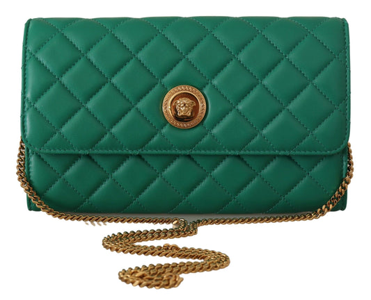 Versace Elegant Emerald Evening Shoulder Bag