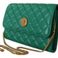 Versace Elegant Emerald Evening Shoulder Bag